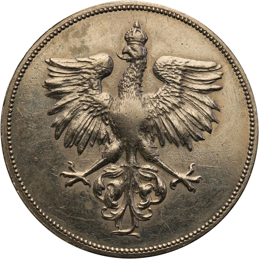 II RP. PRÓBA miedzionikiel 50 groszy 1919 Ex. Pittman Collection - RZADKOŚĆ